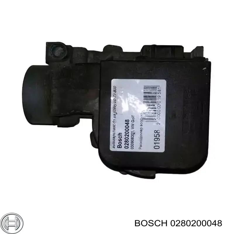 Sensor de fluxo (consumo) de ar, medidor de consumo M.A.F. - (Mass Airflow) 0280200048 Bosch