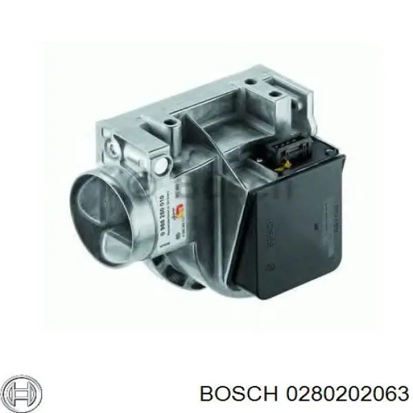 Compre 0280202063 Bosch Sensor de fluxo (consumo) de ar, medidor de consumo M.A.F. - (Mass Airflow)