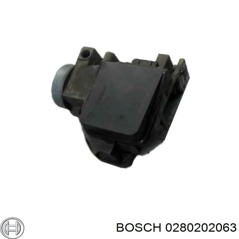 Sensor de fluxo (consumo) de ar, medidor de consumo M.A.F. - (Mass Airflow) 0280202063 Bosch