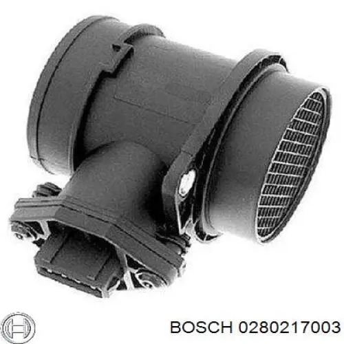 Compre 0280217003 Bosch Sensor de fluxo (consumo) de ar, medidor de consumo M.A.F. - (Mass Airflow)
