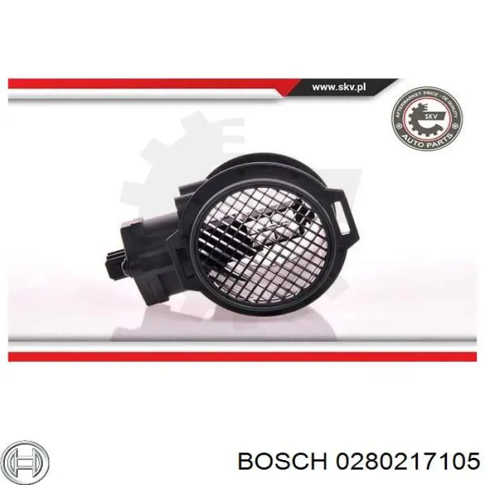 Compre 0280217105 Bosch Sensor de fluxo (consumo) de ar, medidor de consumo M.A.F. - (Mass Airflow)