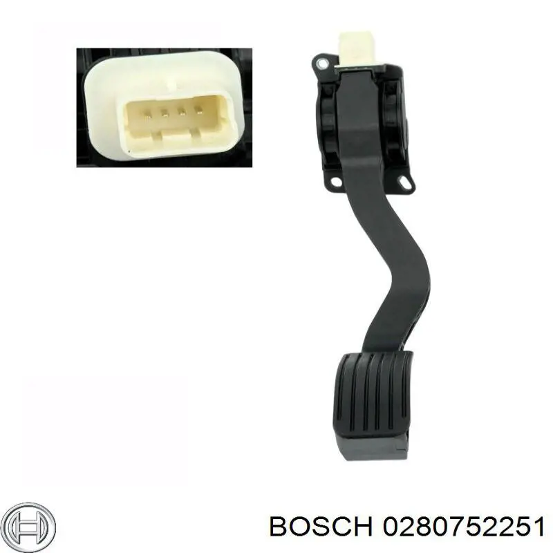 Pedal de gás (de acelerador) Bosch 0280752251