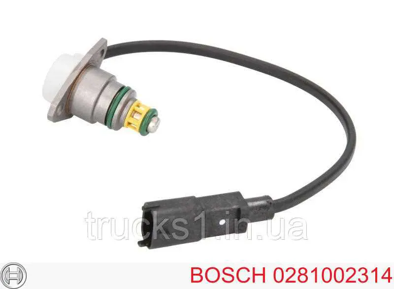 0281002314 Bosch Válvula de regulação de pressão (válvula de redução da Bomba de Combustível de Pressão Alta) Common-Rail-System