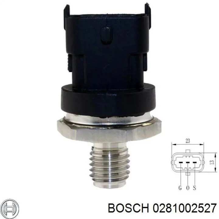 Compre 0281002527 Bosch Sensor de pressão de combustível