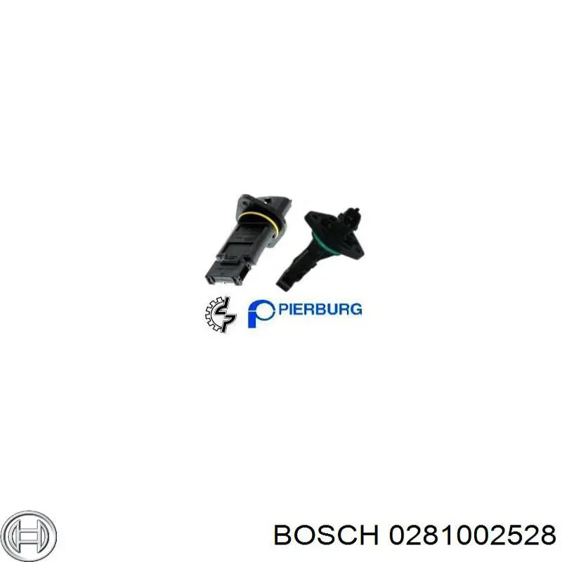 Sensor de fluxo (consumo) de ar, medidor de consumo M.A.F. - (Mass Airflow) Bosch 0281002528 preço, a partir de 37,24 USD