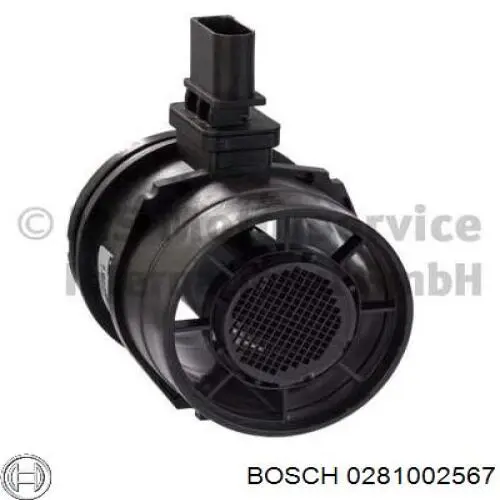 Sensor de fluxo (consumo) de ar, medidor de consumo M.A.F. - (Mass Airflow) Bosch 0281002567 preço, a partir de 71,69 USD