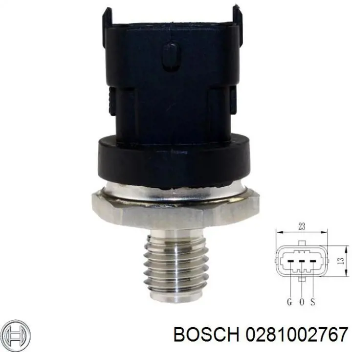 Compre 0281002767 Bosch Sensor de pressão de combustível