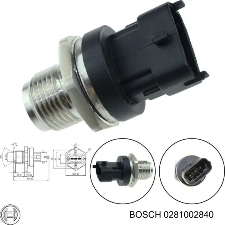 Sensor de pressão de combustível Bosch 0281002840 preço, a partir de 69,81 USD