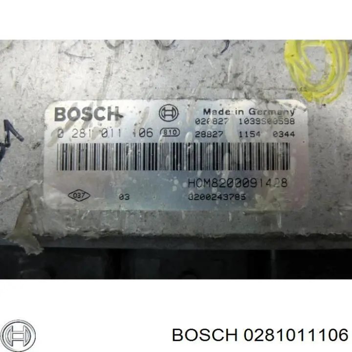 Módulo de direção (Centralina eletrônica) de motor 0281011106 Renault (RVI)