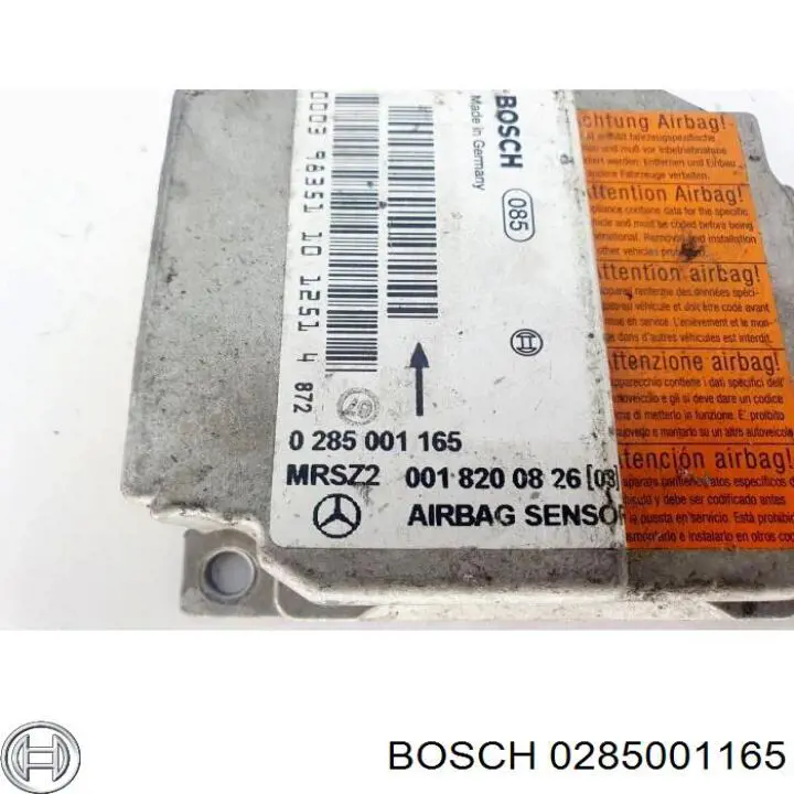 0285001165 Bosch Módulo processador de controlo da bolsa de ar (Centralina eletrônica AIRBAG)