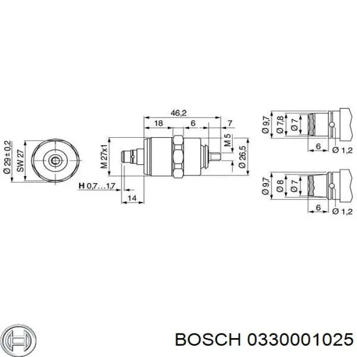 Válvula da Bomba de Combustível de Pressão Alta de corte de combustível (diesel-stop) Bosch 0330001025 preço, a partir de 24,06 USD