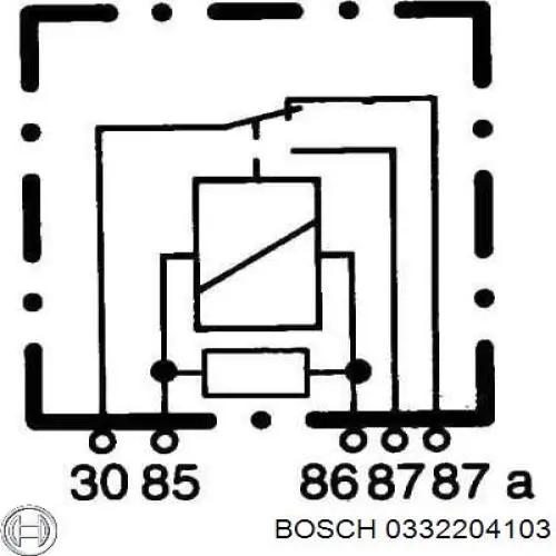 Relê elétrico multifuncional 0332204103 Bosch