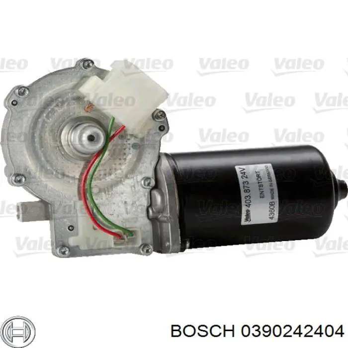 Motor de limpador pára-brisas do pára-brisas 0390242404 Bosch