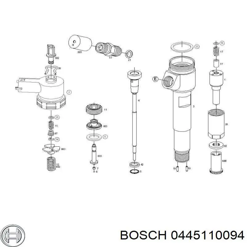 0445110094 Bosch Injetor de injeção de combustível