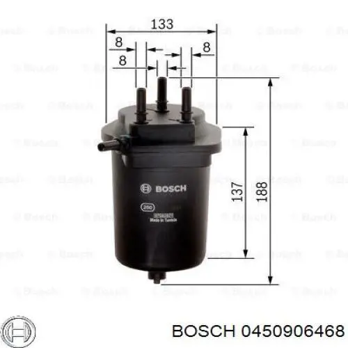 Compre 0450906468 Bosch Filtro de combustível