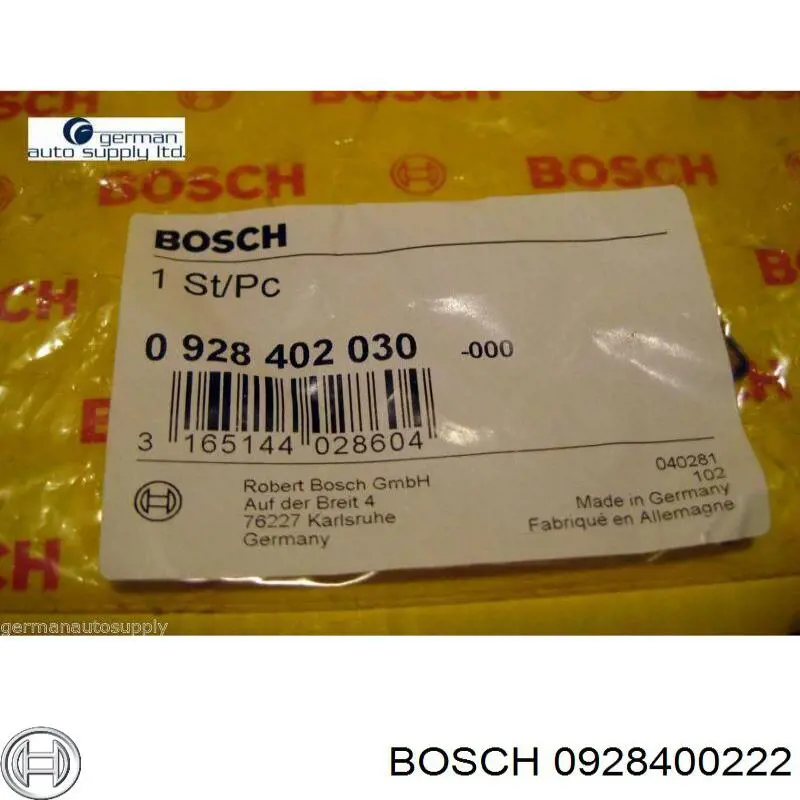 Compre 0928400222 Bosch Válvula da Bomba de Combustível de Pressão Alta de corte de combustível (diesel-stop)