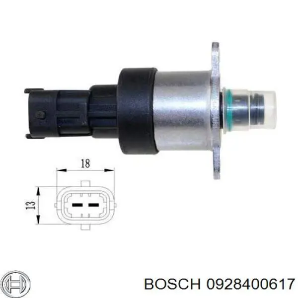 Válvula de regulação de pressão (válvula de redução da Bomba de Combustível de Pressão Alta) Common-Rail-System Bosch 0928400617 preço, a partir de 65,87 USD
