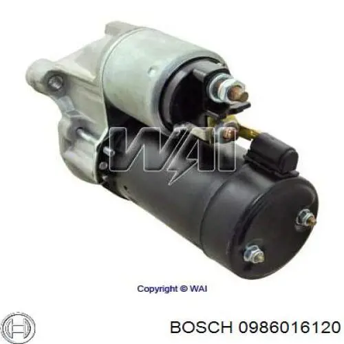 0986016120 Bosch Motor de arranco