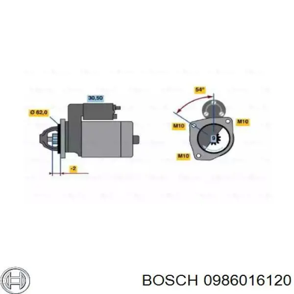Motor de arranco Bosch 0986016120 preço, a partir de 101,89 USD