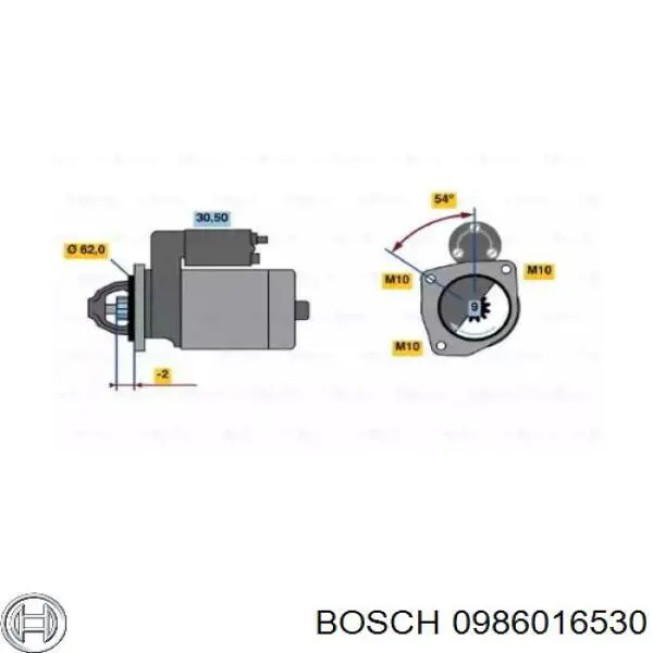 Compre 0986016530 Bosch Motor de arranco