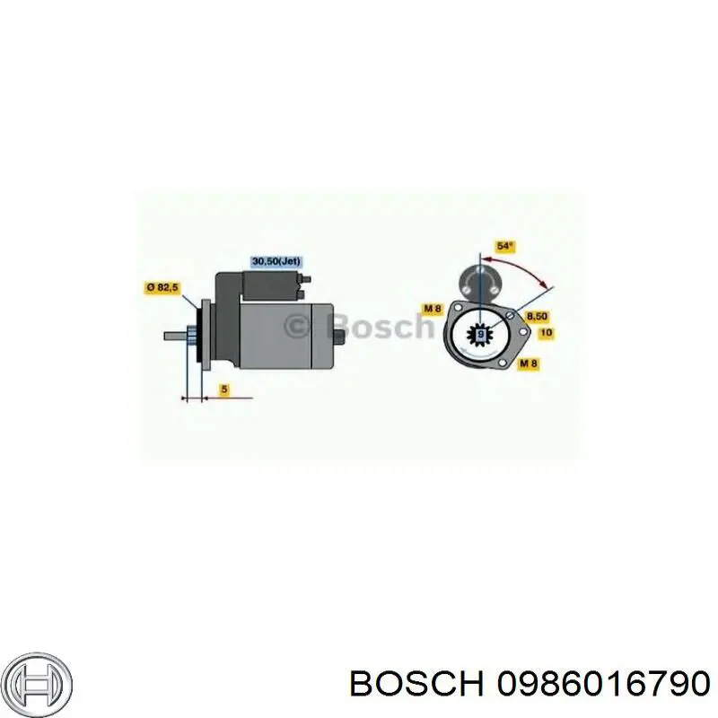 Compre 0986016790 Bosch Motor de arranco
