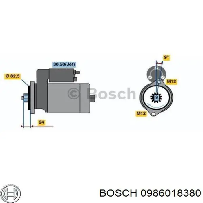 Compre 0986018380 Bosch Motor de arranco