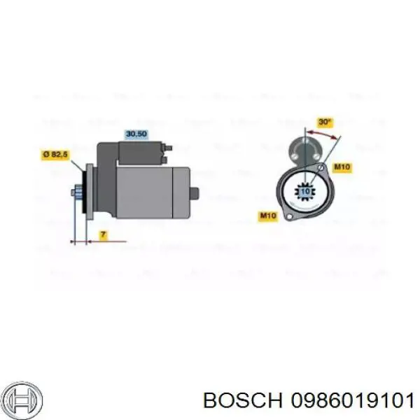 Compre 0986019101 Bosch Motor de arranco