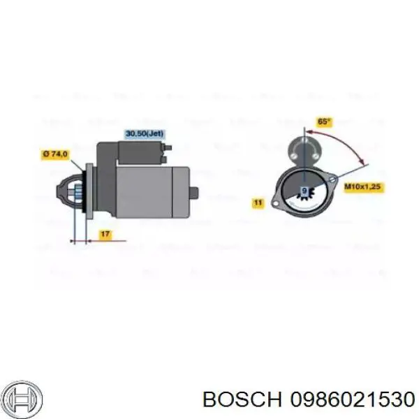 Motor de arranco Bosch 0986021530 preço, a partir de 66,52 USD