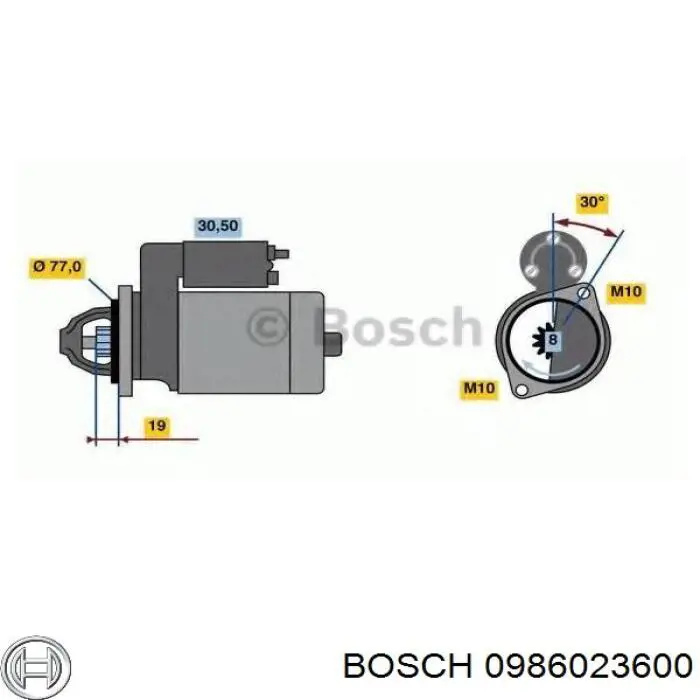 Motor de arranco Bosch 0986023600 preço, a partir de 153,04 USD