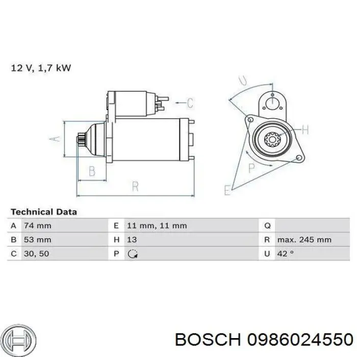 Motor de arranco Bosch 1986S01001 preço, a partir de 163,73 USD