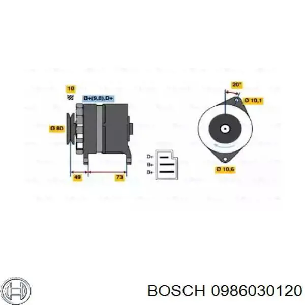 Gerador 0986030120 Bosch