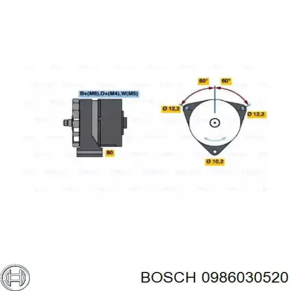 Gerador 0986030520 Bosch