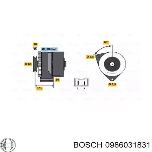 Gerador 0986031831 Bosch