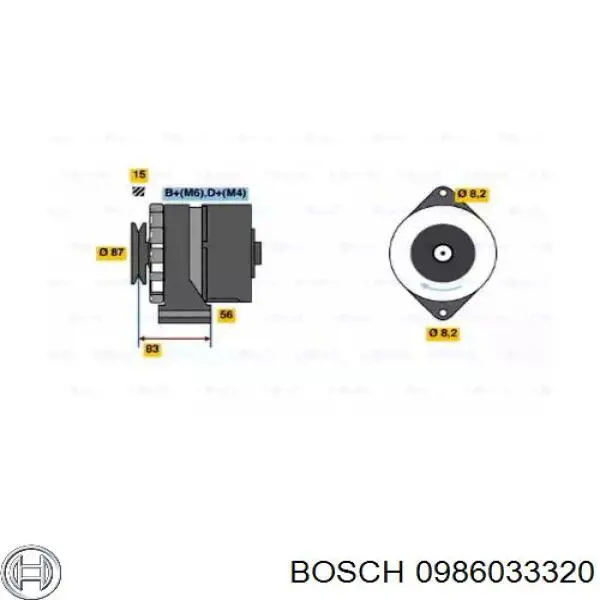 Gerador 0986033320 Bosch