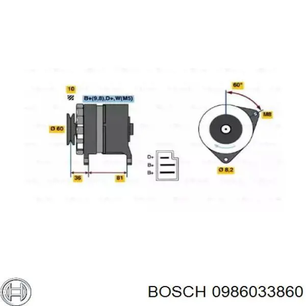 Compre 0986033860 Bosch Gerador