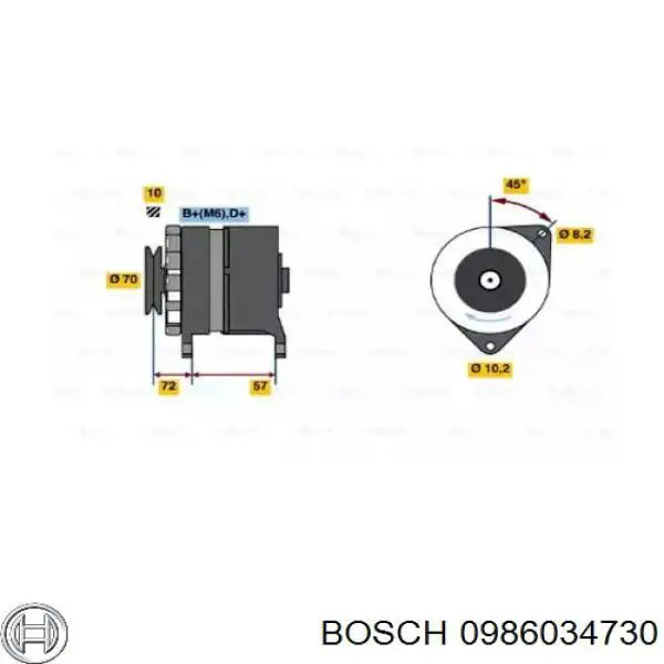 Gerador 0986034730 Bosch