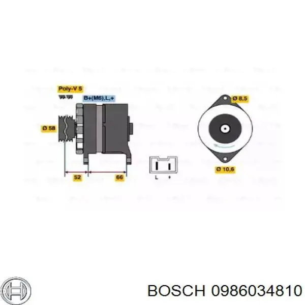 Gerador 0986034810 Bosch