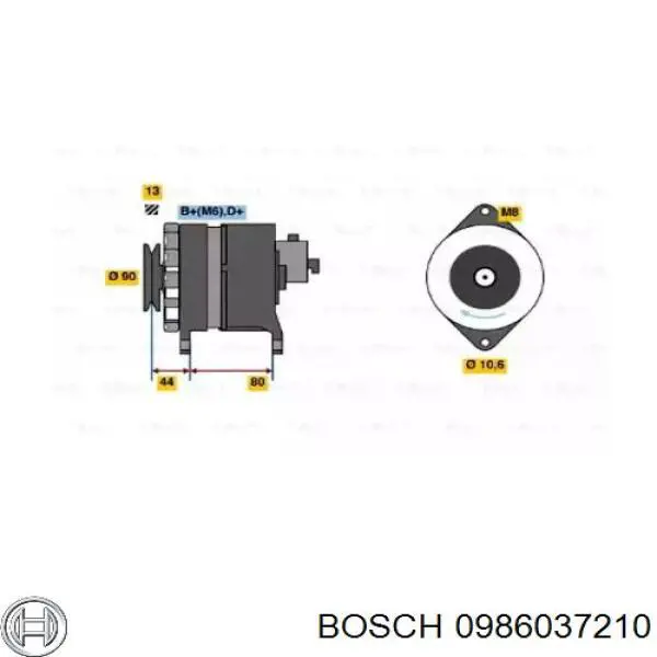 Gerador Bosch 0986037210 preço, a partir de 330,03 USD