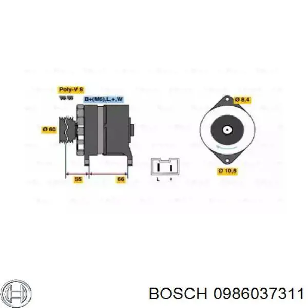 Gerador 0986037311 Bosch