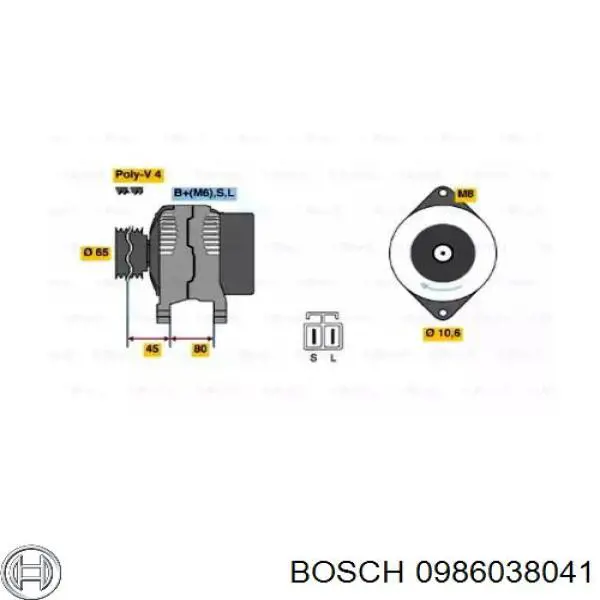 Gerador 0986038041 Bosch