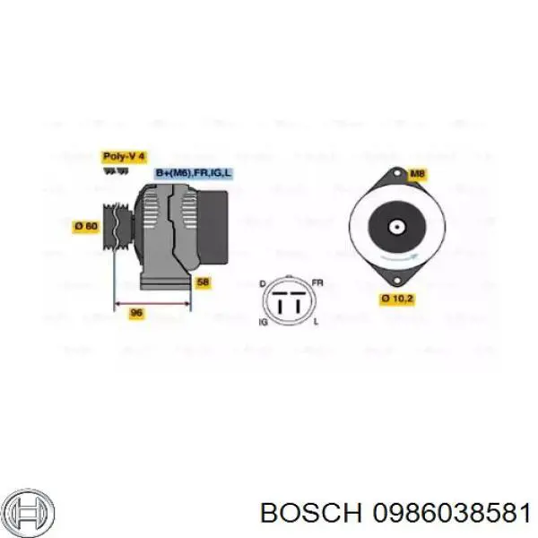 Compre 0986038581 Bosch Gerador