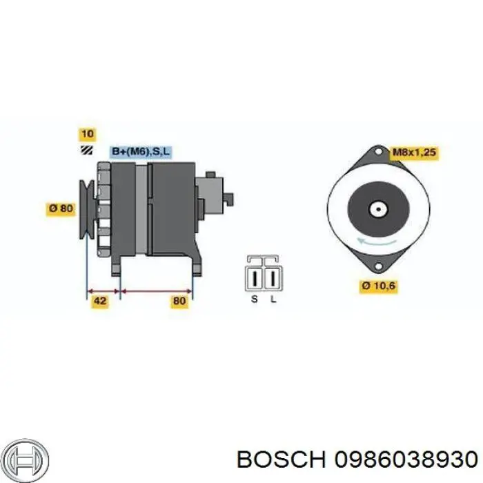 Compre 0986038930 Bosch Gerador