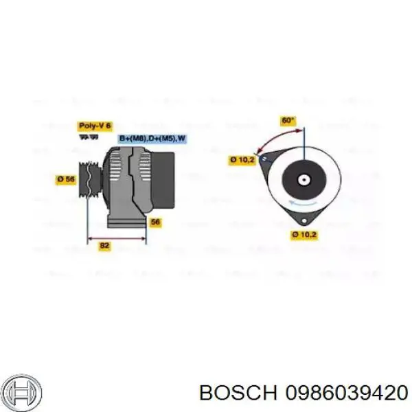 Gerador 0986039420 Bosch