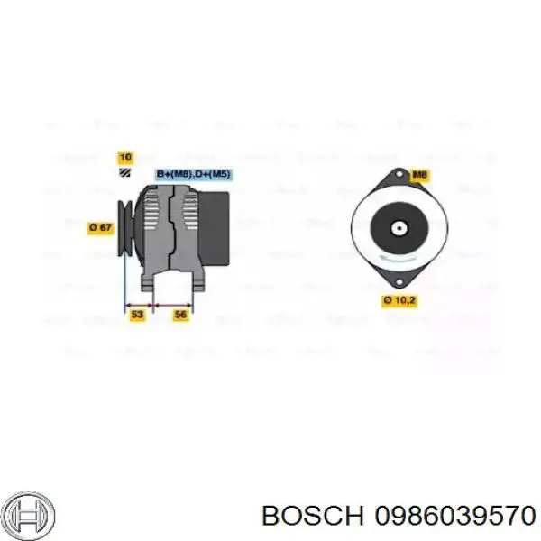 Compre 0986039570 Bosch Gerador