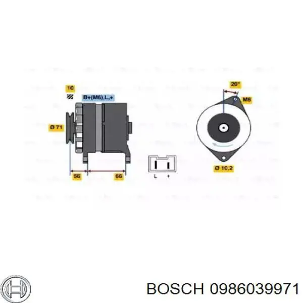 Gerador 0986039971 Bosch