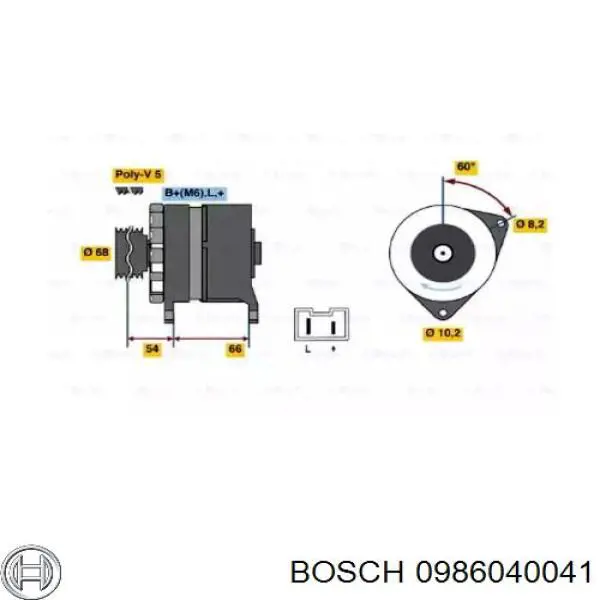 Gerador 0986040041 Bosch