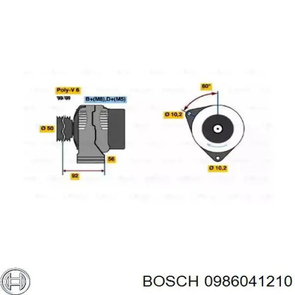 Gerador 0986041210 Bosch