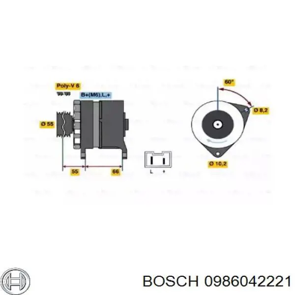 Gerador 0986042221 Bosch