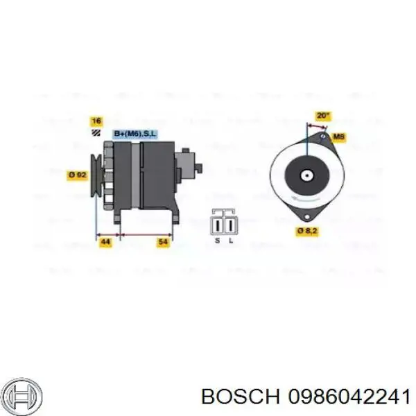 Gerador 0986042241 Bosch