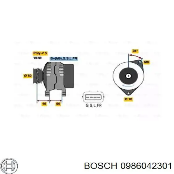 Compre 0986042301 Bosch Gerador